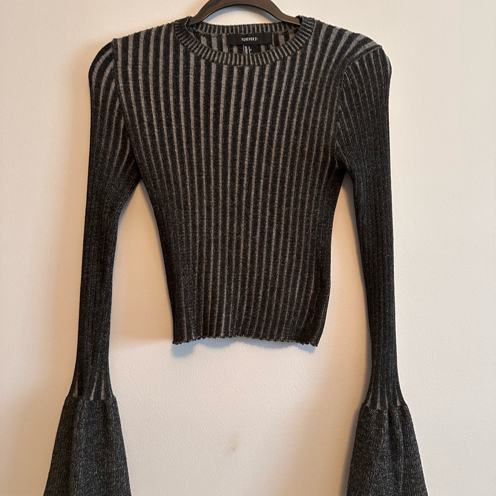 Striped Bell Sleeve Sweater